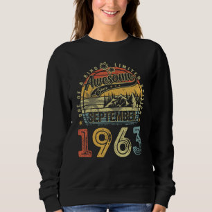 Geweldige sinds september 1963 Retro 60th Birthday Trui