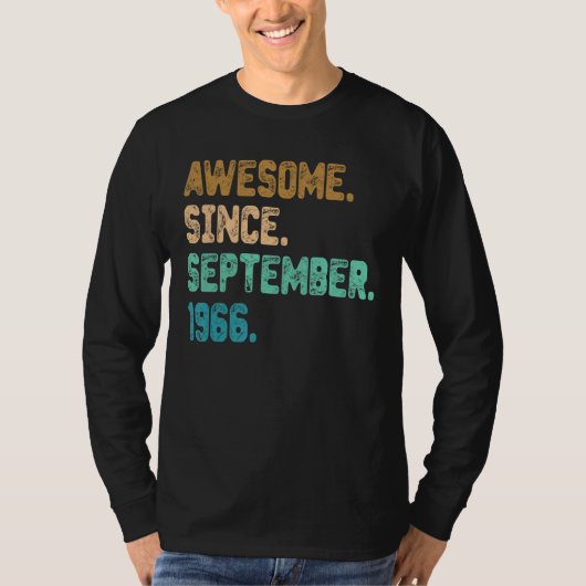 Geweldige sinds september 1966 56e verjaardag t-shirt (Voorkant)
