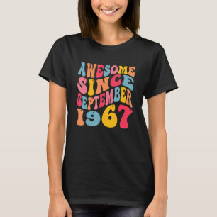 Geweldige sinds september 1967 55 jaar Retro 55th T-shirt
