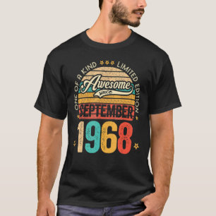 Geweldige sinds september 1968 54 jaar oud 54 jaar t-shirt