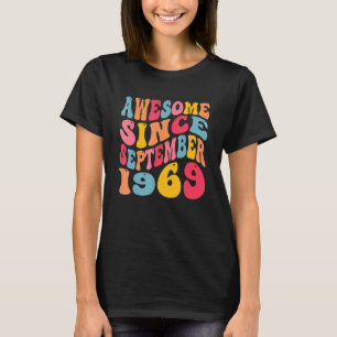 Geweldige sinds september 1969 53 jaar Retro 53rd T-shirt