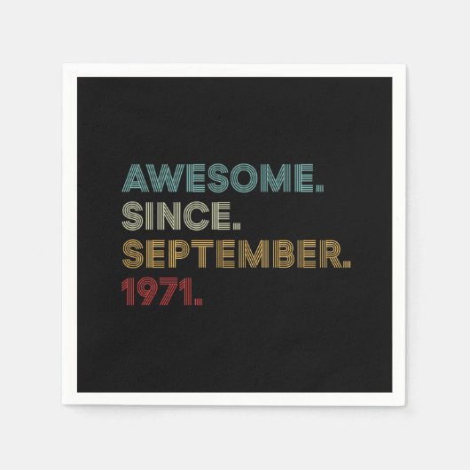 Geweldige sinds september 1971 servet (Voorkant)