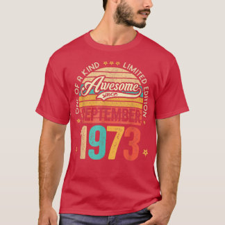 Geweldige sinds september 1973 49 jaar oud 49e bil t-shirt