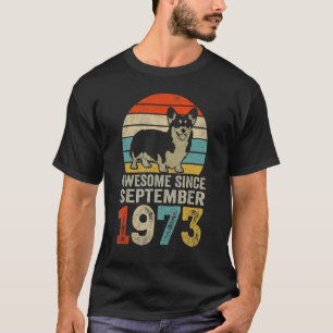 Geweldige sinds september 1973 49e verjaardag Dog T-shirt