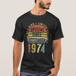 Geweldige sinds september 1974 48 jaar oud en 48st t-shirt