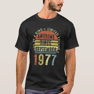 Geweldige sinds september 1977 45 jaar oud en 45e t-shirt