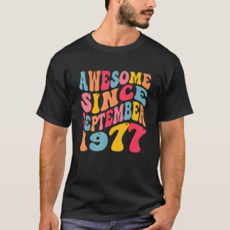 Geweldige sinds september 1977 45 jaar Retro 45th T-shirt