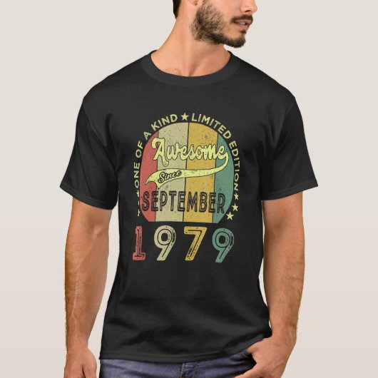 Geweldige sinds september 1979 43 jaar oud 43e str t-shirt (Voorkant)