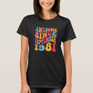 Geweldige sinds september 1981 41 jaar Retro 41st T-shirt