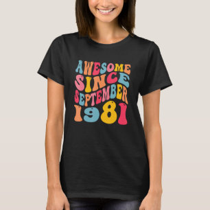 Geweldige sinds september 1981 41 jaar Retro 41st T-shirt