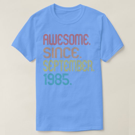 Geweldige sinds september 1985 37e verjaardag Gift T-shirt (Design voorkant)