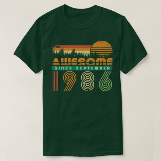 Geweldige sinds september 1986: Birthday voor echt T-shirt (Design voorkant)