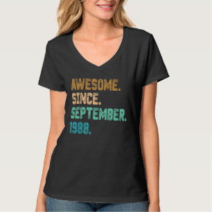 Geweldige sinds september 1988 34e verjaardag t-shirt