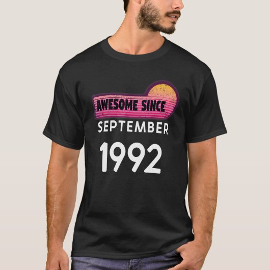 Geweldige sinds september 1992 Birthday 1992 Septe T-shirt (Voorkant)