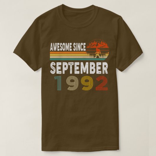 Geweldige sinds september 1992 t-shirt (Design voorkant)