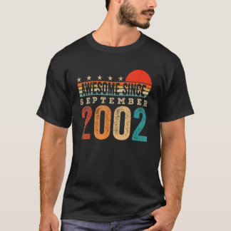 Geweldige sinds september 2002 20e verjaardag 20 j t-shirt
