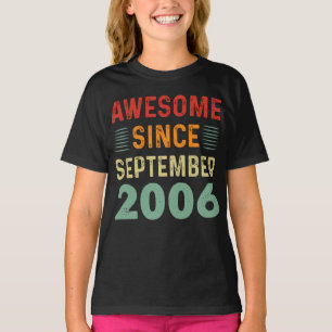 Geweldige sinds september 2006  verjaardag t-shirt