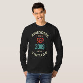 Geweldige sinds september 2009, retro 200 t-shirt (Voorkant volledig)