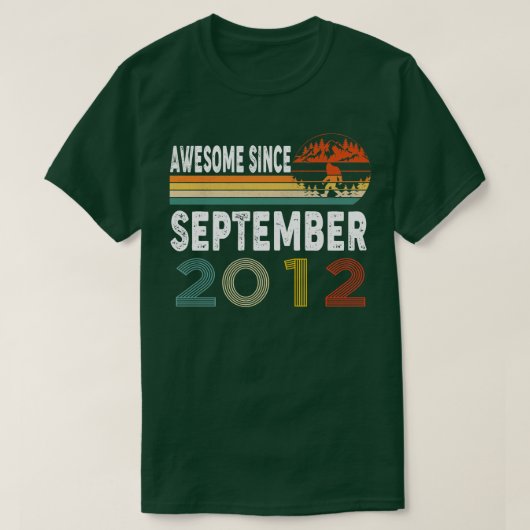 Geweldige sinds september 2012 t-shirt (Design voorkant)