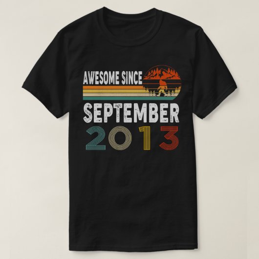 Geweldige sinds september 2013 t-shirt (Design voorkant)