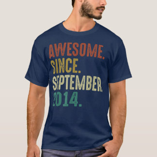 Geweldige sinds september 2014  8e verjaardag t-shirt