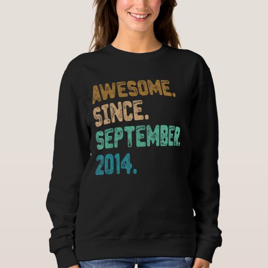 Geweldige sinds september 2014 8e verjaardag trui (Voorkant)