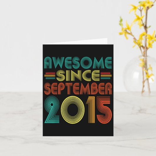 Geweldige Sinds September 2015 Jaar 10e Bday Grapp Kaart (Gele Bloem)