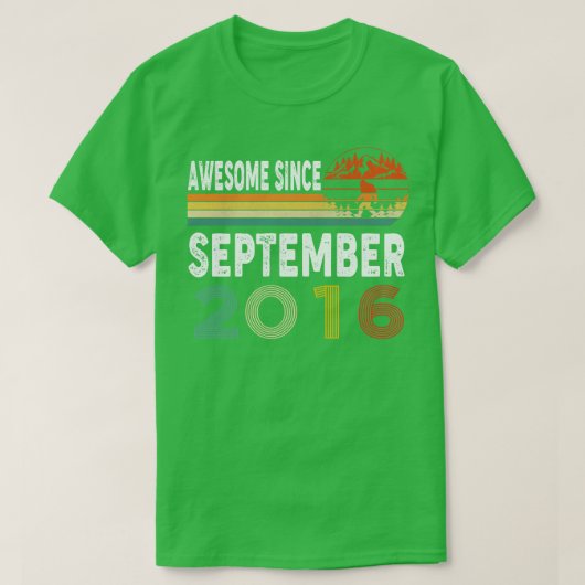 Geweldige sinds september 2016 t-shirt (Design voorkant)