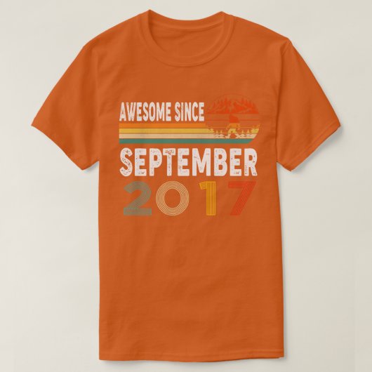 Geweldige sinds september 2017 t-shirt (Design voorkant)