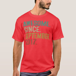 Geweldige sinds september 2017  vijfde verjaardag t-shirt