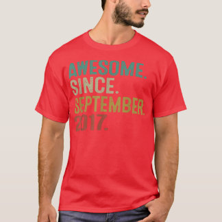 Geweldige sinds september 2017  vijfde verjaardag t-shirt