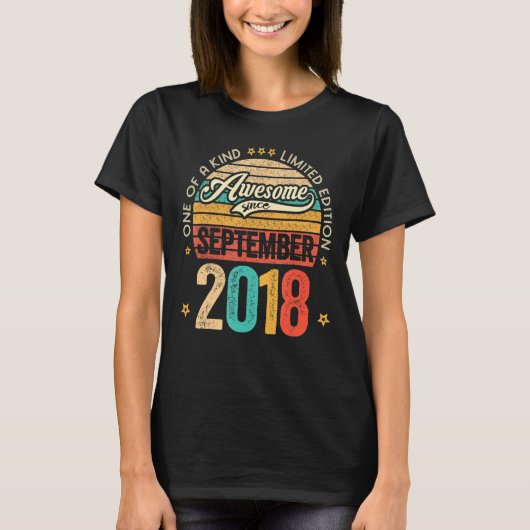 Geweldige sinds september 2018 4 jaar oud en vierd t-shirt (Voorkant)