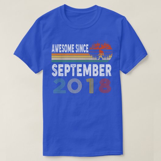 Geweldige sinds september 2018 t-shirt (Design voorkant)