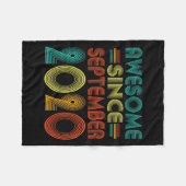 Geweldige Sinds September 2020 Jaar 5e Bday Grappi Fleece Deken (Voorkant (Horizontaal))