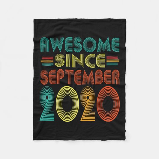 Geweldige Sinds September 2020 Jaar 5e Bday Grappi Fleece Deken (Voorkant)