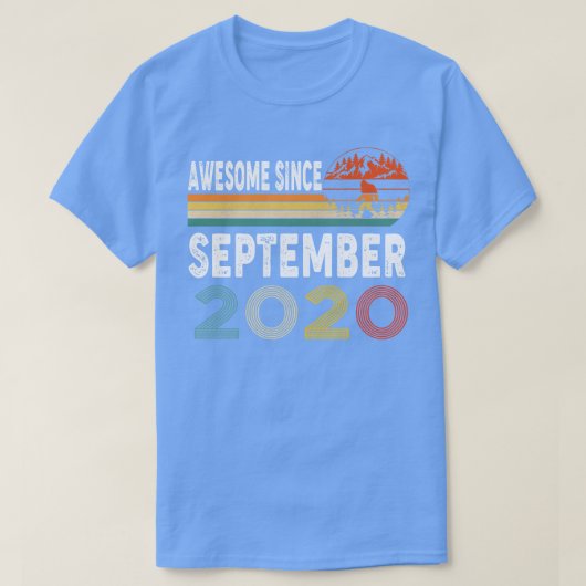 Geweldige sinds september 2020 t-shirt (Design voorkant)