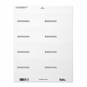 Geweldige Sjabloon prijsopgave leeg in zwart-wit Etiket (Full Sheet)