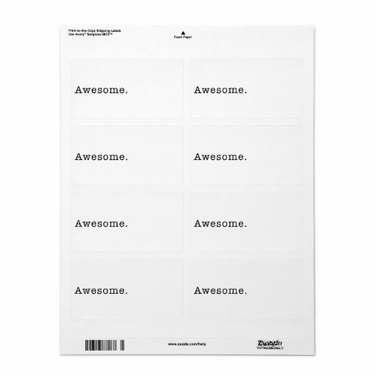 Geweldige Sjabloon prijsopgave leeg in zwart-wit Etiket (Full Sheet)