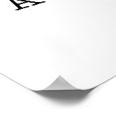 Geweldige Sjabloon prijsopgave leeg in zwart-wit Poster (Hoek)