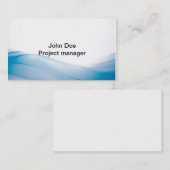 Geweldige sjabloon voor blauw-golfkaart visitekaartje (Voorkant / Achterkant)