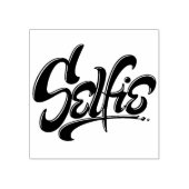 Geweldige skateboard Graffiti Selfie Lettering Rubberstempel (Afrduk)