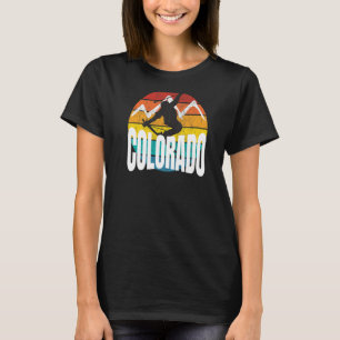 Geweldige Ski Colorado Rad Ski Jumper Retro Sunset T-shirt