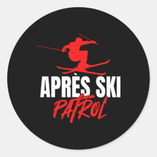 Geweldige Skiloper 80s Retro Apres-ski Patrouille Ronde Sticker