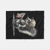 Geweldige Skunk kostuum in militaire look Fleece Deken (Voorkant (Horizontaal))