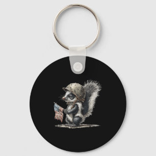 Geweldige Skunk kostuum in militaire look Sleutelhanger