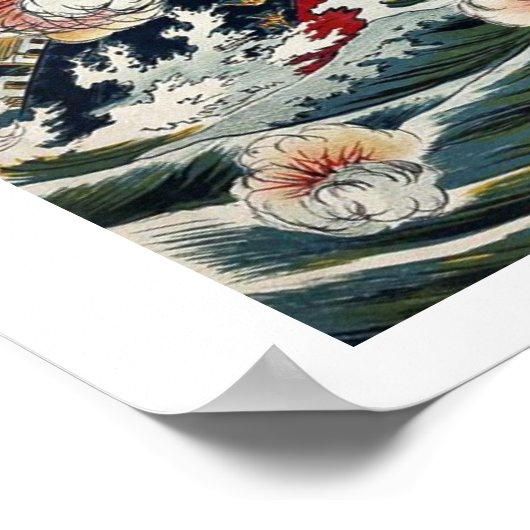 Geweldige slag op de baai van Lushun door Ariyama, Poster (Hoek)