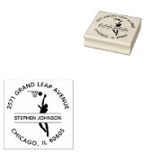 Geweldige Slam Dunk Basketbalspeler Retouradres Rubberstempel (Gestempeld)