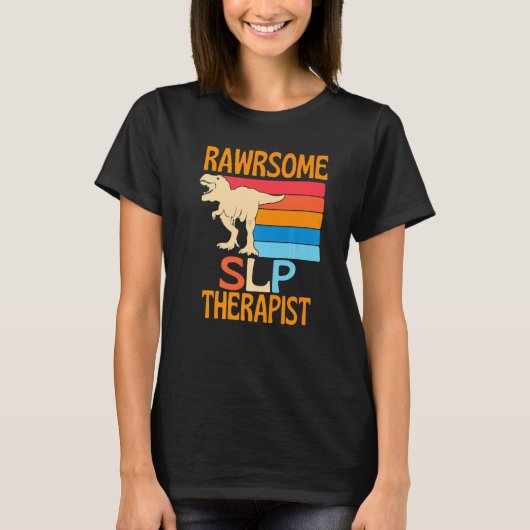 Geweldige Slp Therapeut Dinosaurus T-shirt (Voorkant)