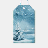 Geweldige sneeuwdag, kerstboom cadeaulabel (Voorkant)