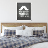 Geweldige Snor Canvas Afdruk (Insitu (Slaapkamer))